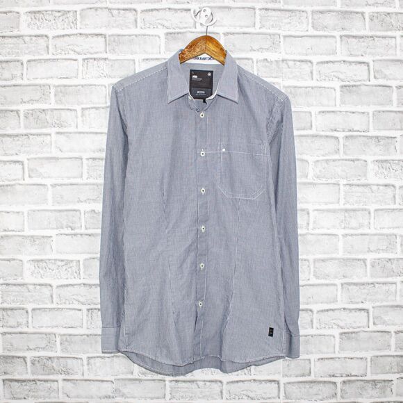 G Star RAW Men's Button up Shirt blue striped size Large - Picture 1 of 8